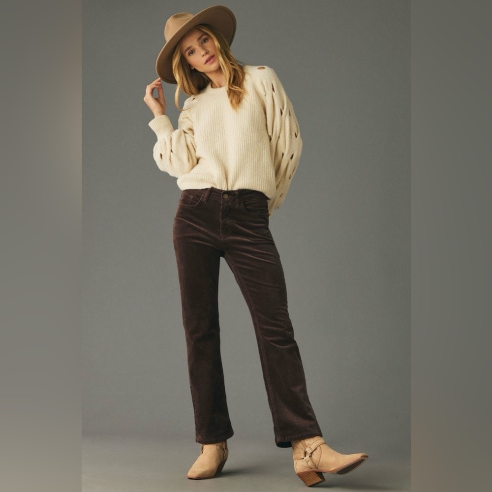 Pilcro Brown corduroy Crop Pants from Anthropologie